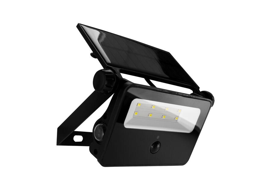 Zdjęcie: Naświetlacz solarny SMD LED z czujnikiem ruchu Santor LED 2 W CW kolor czarny 2 W STRUHM